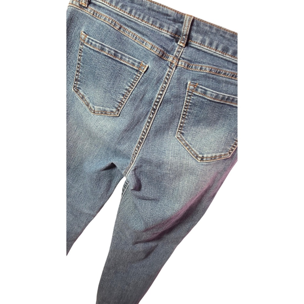 D.Jeans Womens Size 6 Floral Embroidered Ankle Skinny Jeans Medium Wash Blue - Picture 7 of 7